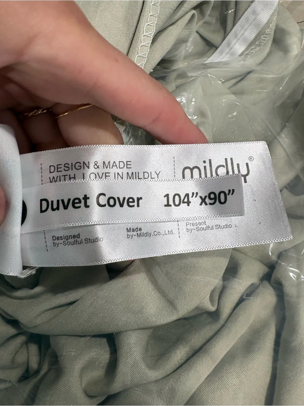 Mildly Green Microfiber Duvet Cover Set